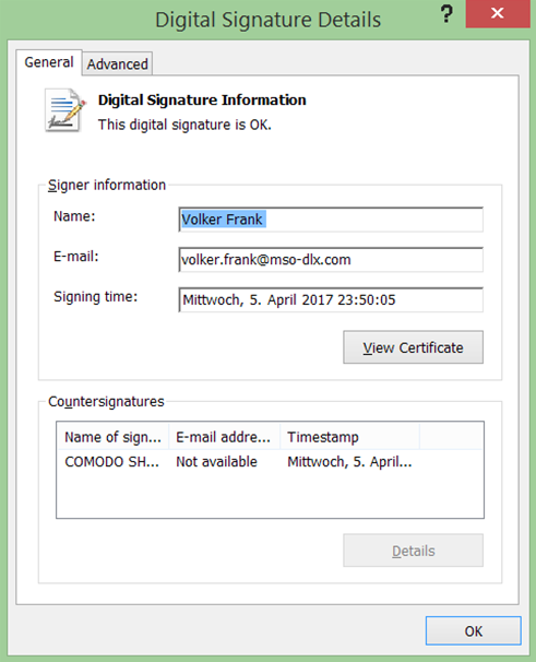 digital signature